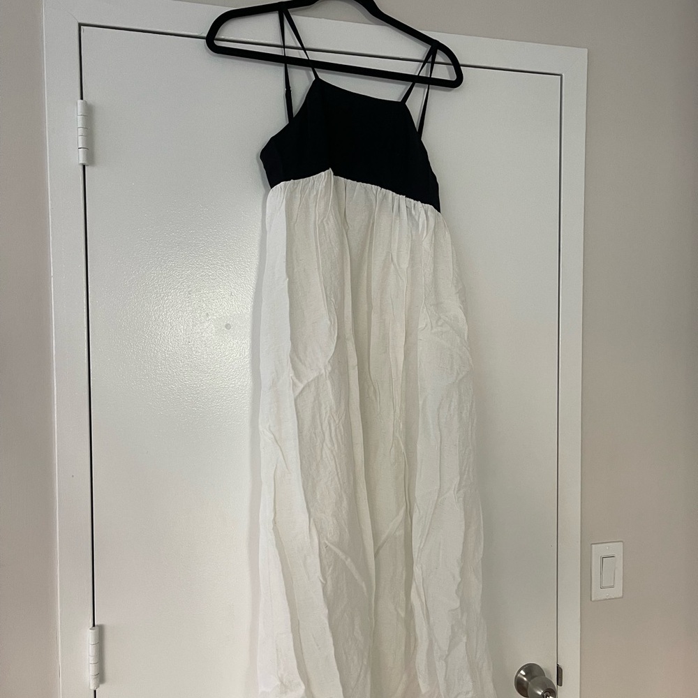 Black and White Spaghetti Strap Dress